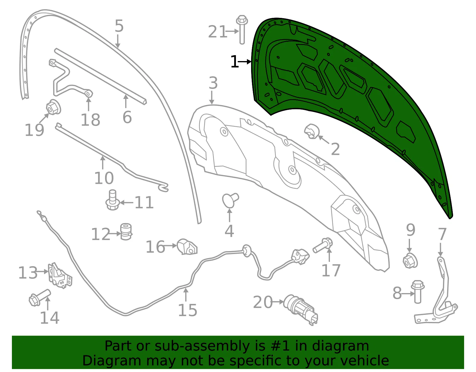 Hood Panel - Ford (fb5z16612a) - view 6