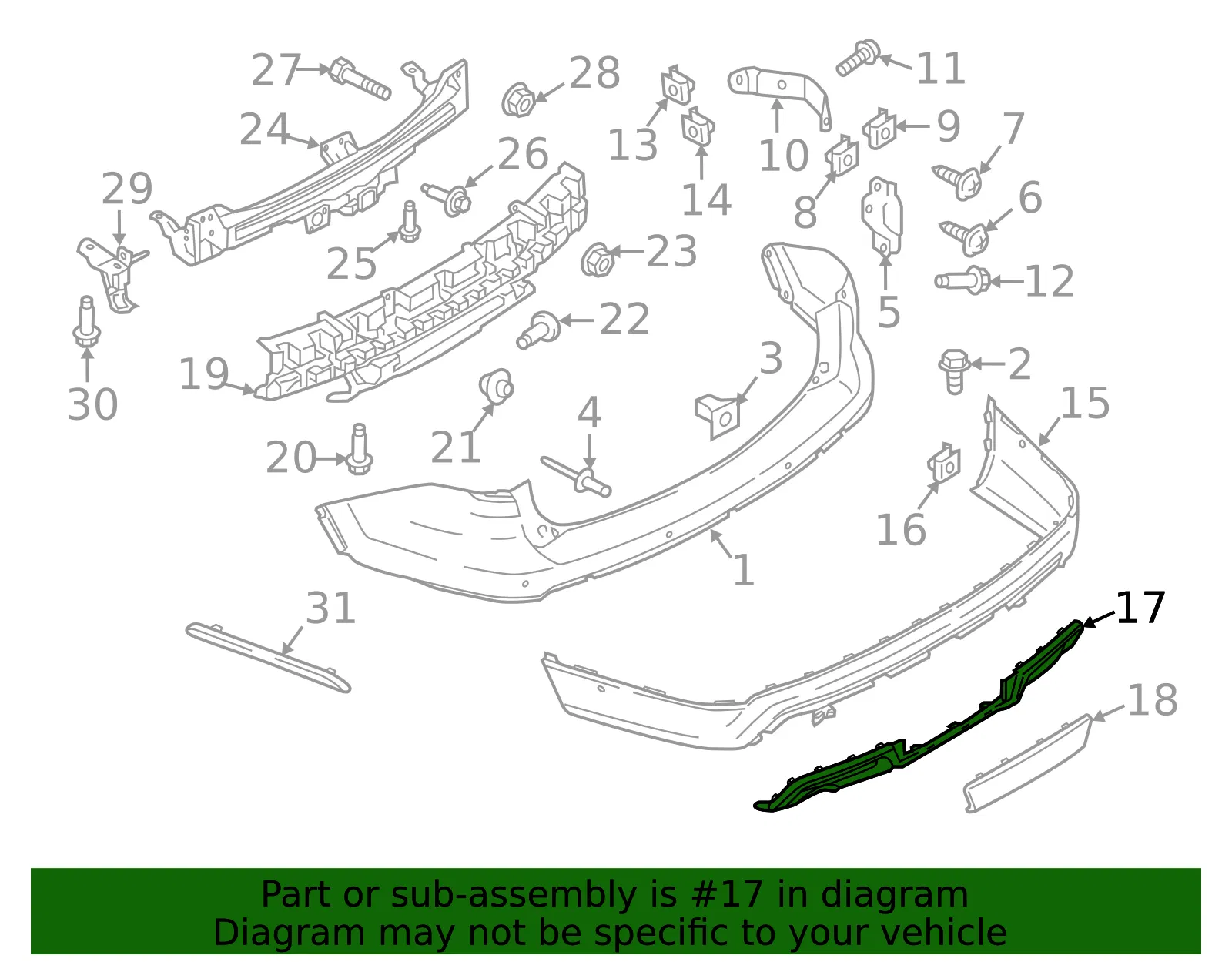 Valance Panel - Ford (fb5z17k835bb) - view 6