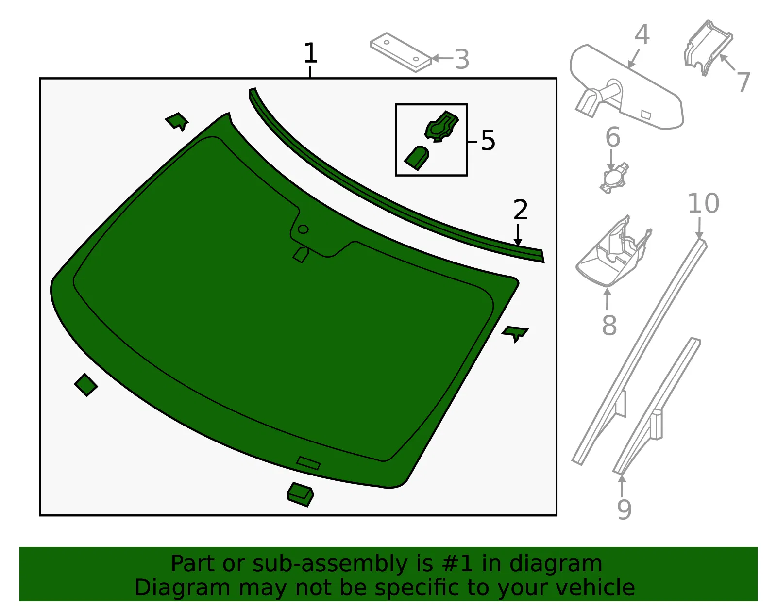 Windshield - Ford (fb5z7803100a) - view 5