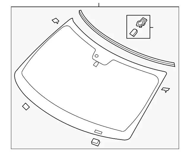 Windshield - Ford (fb5z7803100f) - view 3