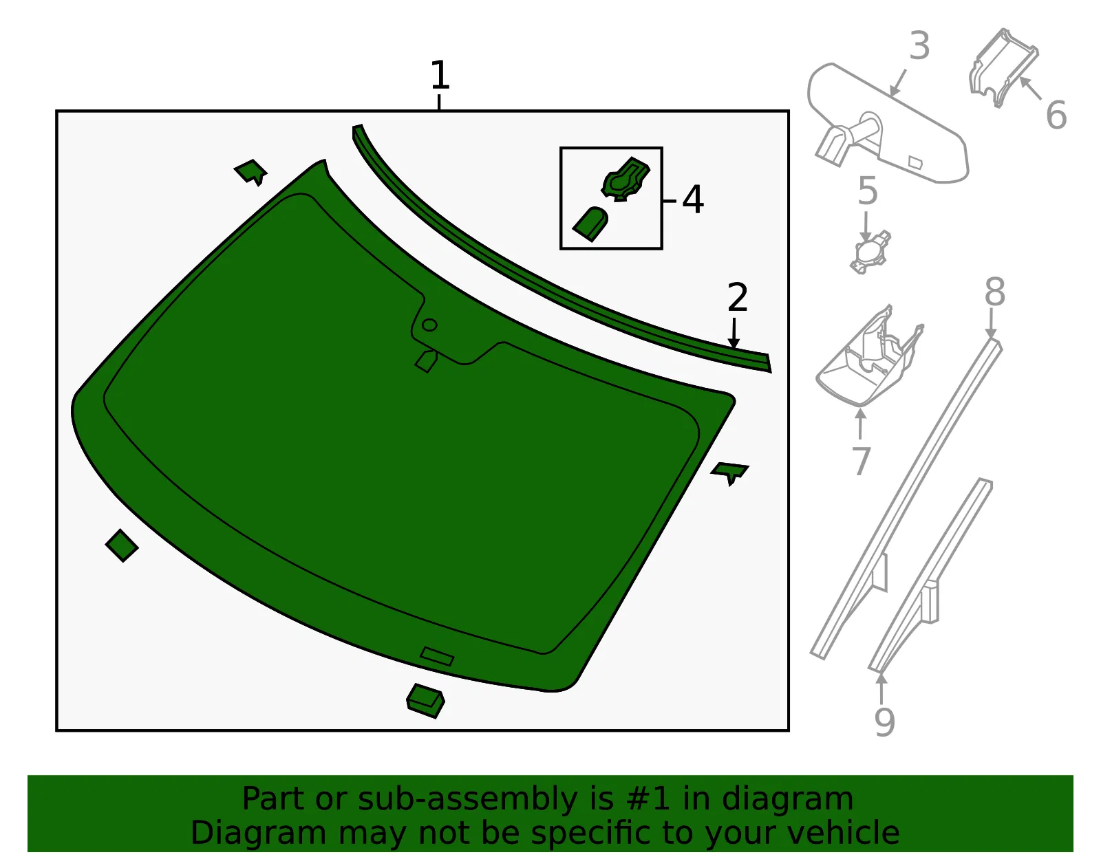 Windshield - Ford (fb5z7803100f) - view 4