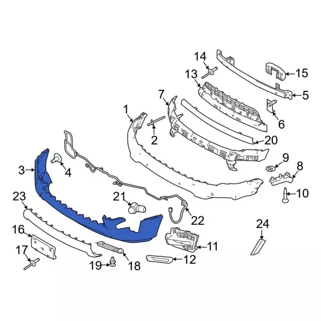 Bumper Cover - Ford (fl1z17d957ca) - view 4