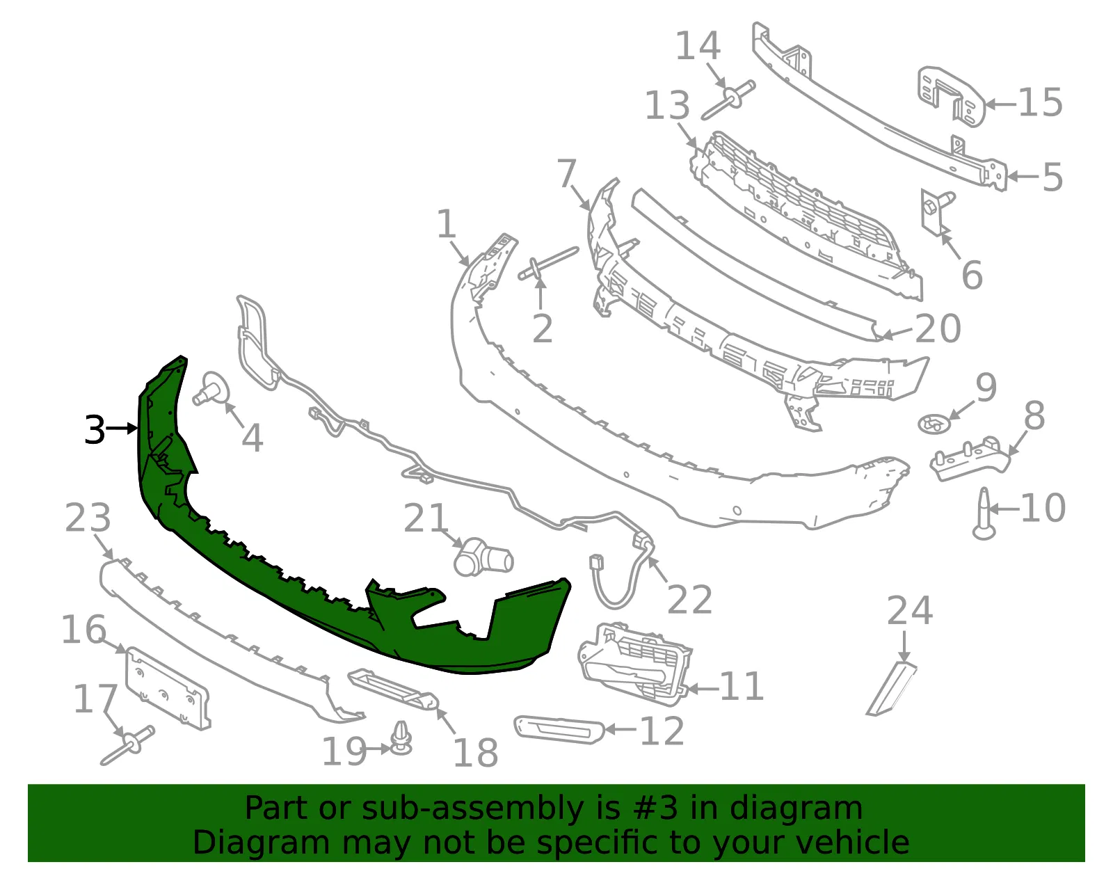 Bumper Cover - Ford (fl1z17d957ca) - view 7