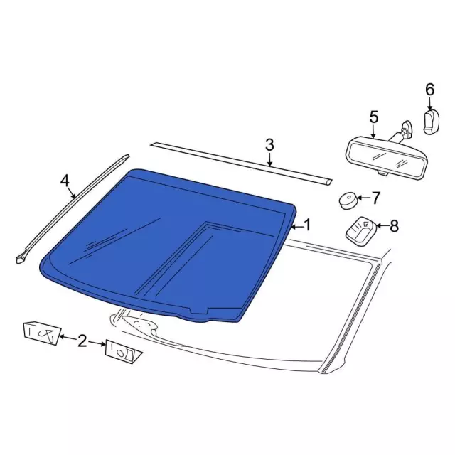 Windshield - Ford (fl1z7803100c) - view 2