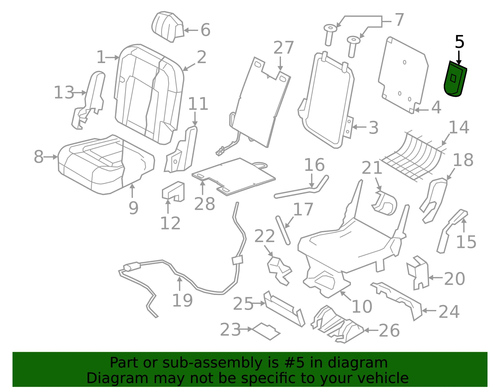 Handle - Ford (fl1z7862419ab) - view 2