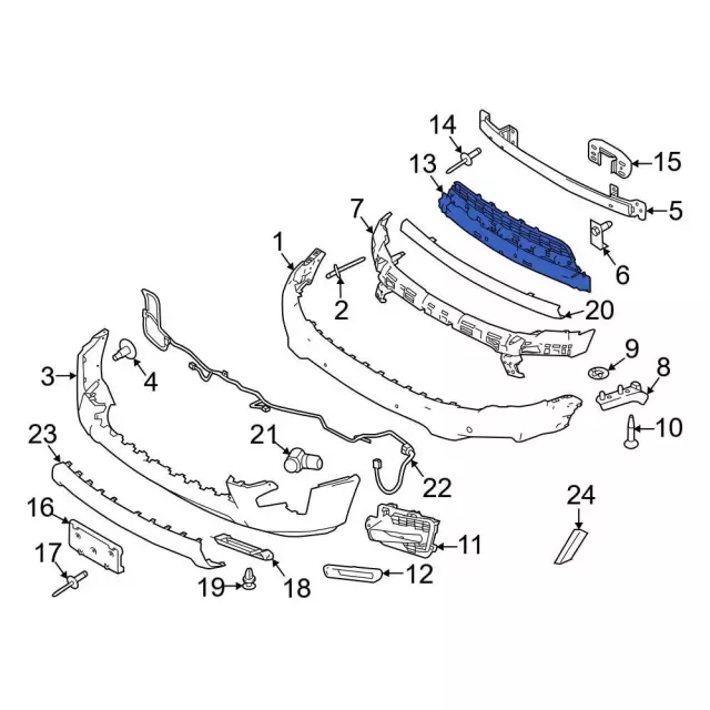 Grille - Ford (fl1z8200a) - view 5