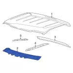 Windshield Header - Ford (fl3z1503410a) - view 14
