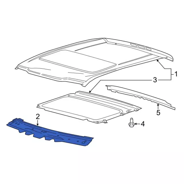 Windshield Header - Ford (fl3z1503410a) - view 5