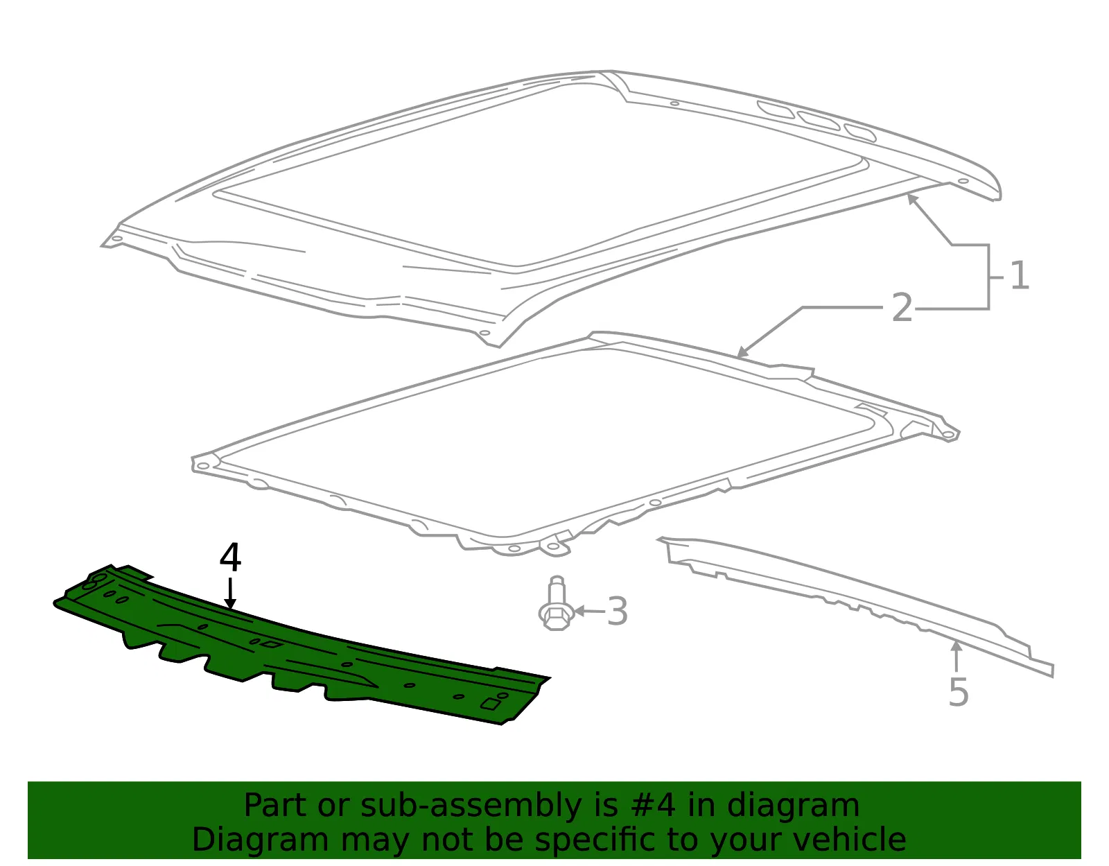 Windshield Header - Ford (fl3z1503410a) - view 7