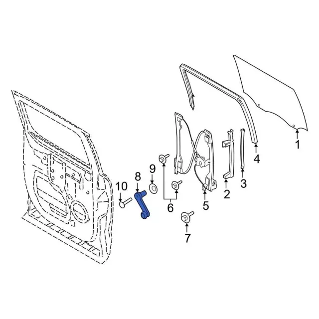 Window Handle - Ford (fl3z1523342aa) - view 3