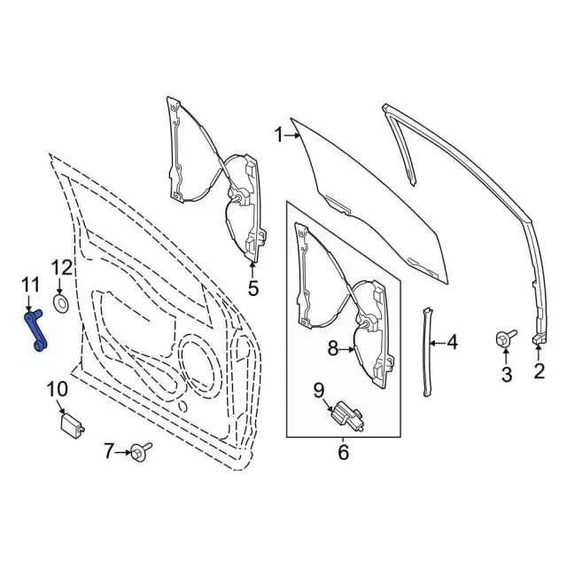 Window Handle - Ford (fl3z1523342aa) - view 5