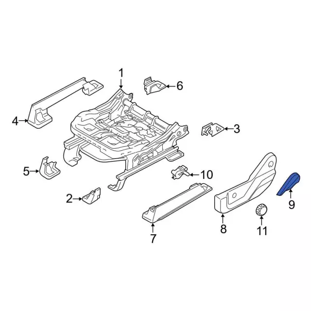 Adjust Handle - Ford (fl3z1561199ae) - view 3