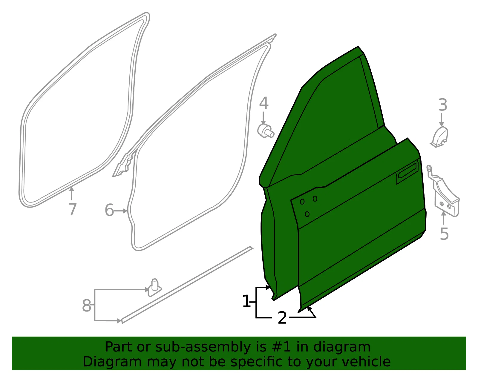 Door Shell - Ford (fl3z1620125c) - view 6