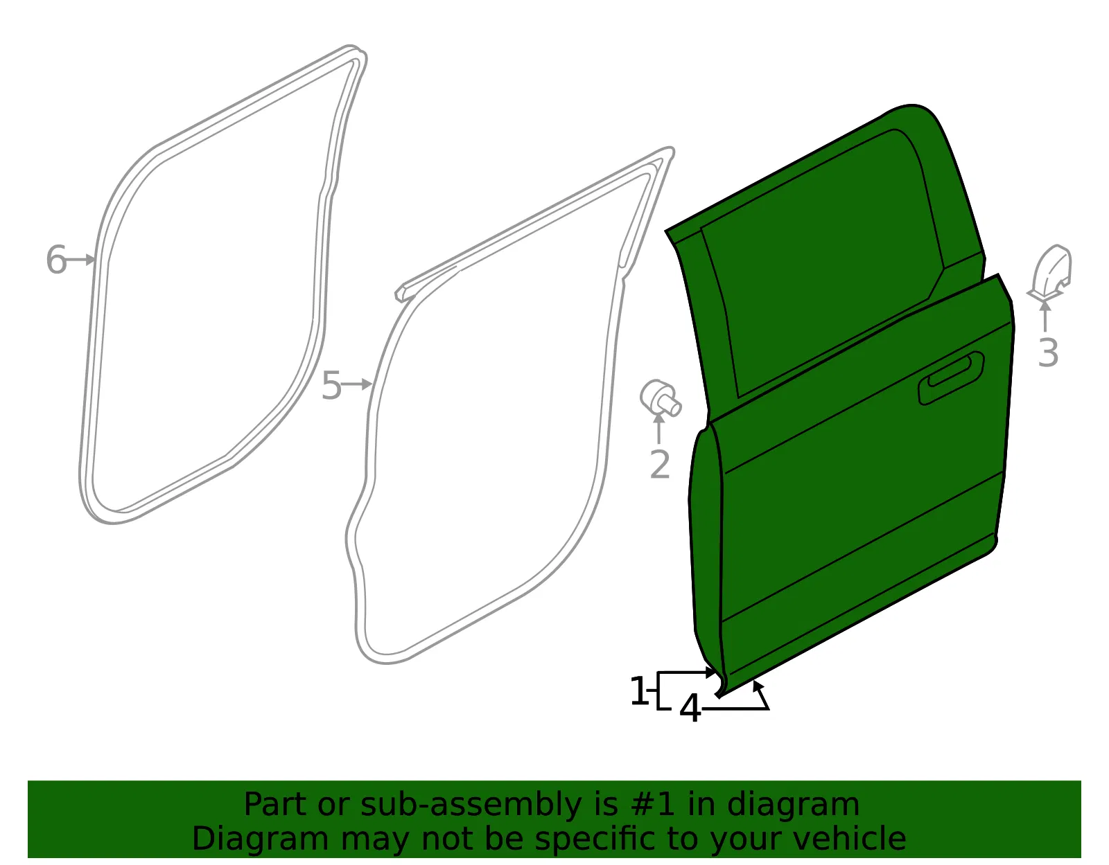 Door Shell - Ford (fl3z1624631d) - view 7