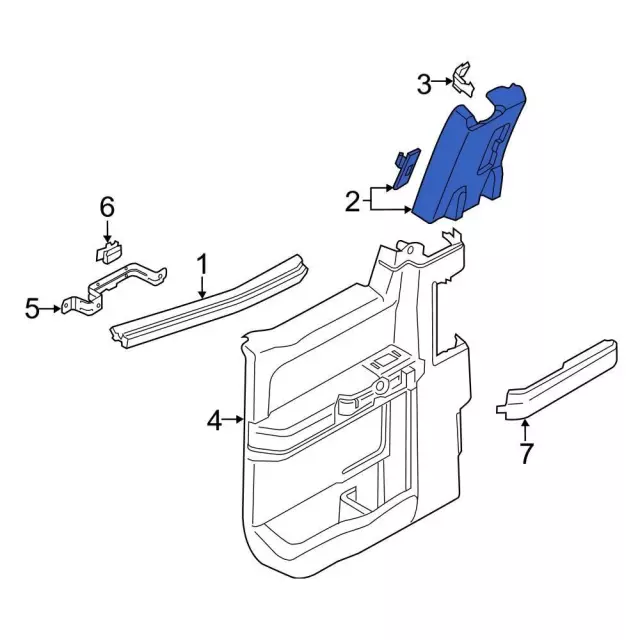 Window Molding - Ford (fl3z1825504ad) - view 10