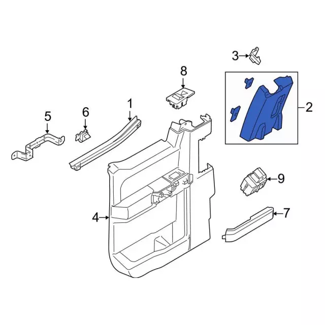 Window Molding - Ford (fl3z1825504ad) - view 3
