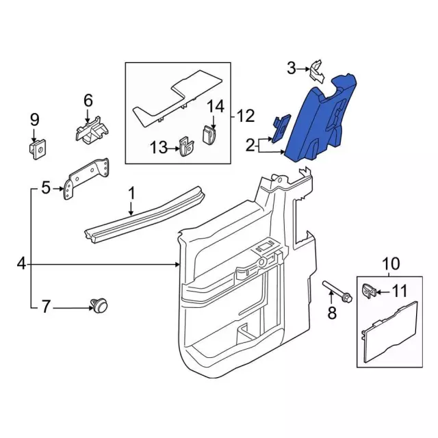 Window Molding - Ford (fl3z1825504ag) - view 2