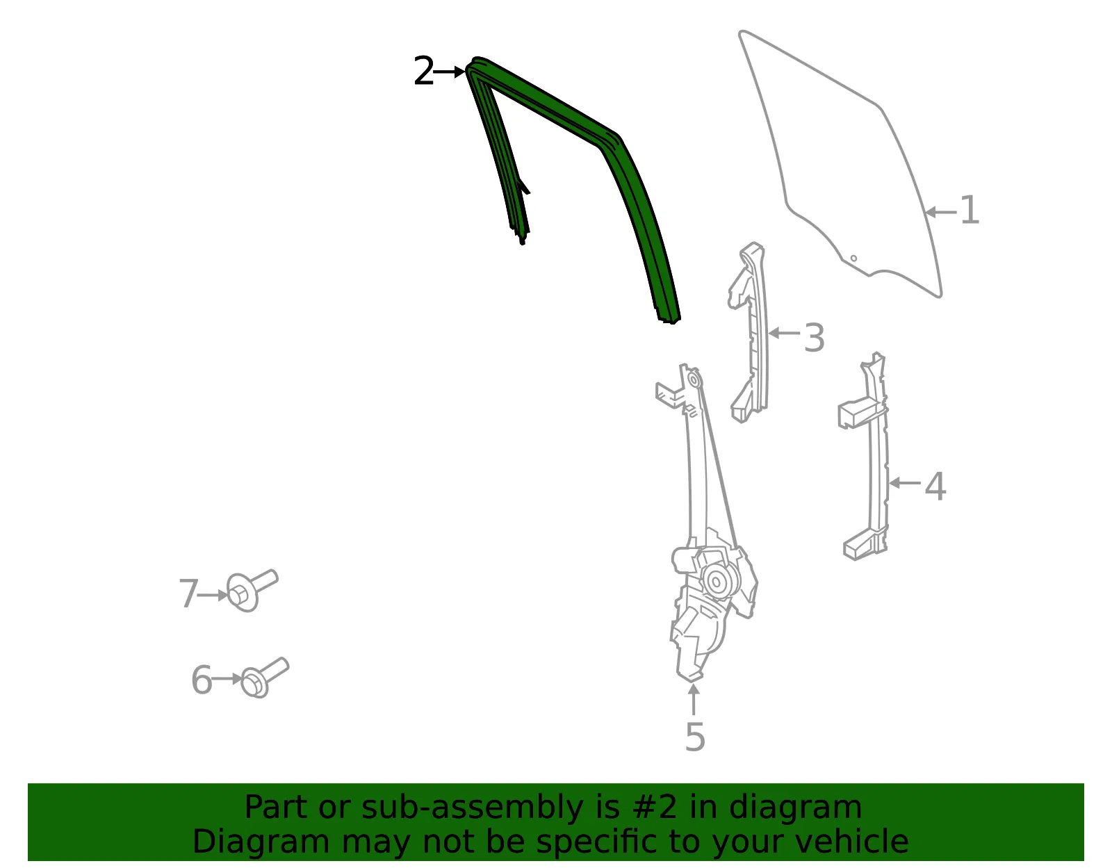 Window Channel - Ford (fl3z1825766b) - view 11