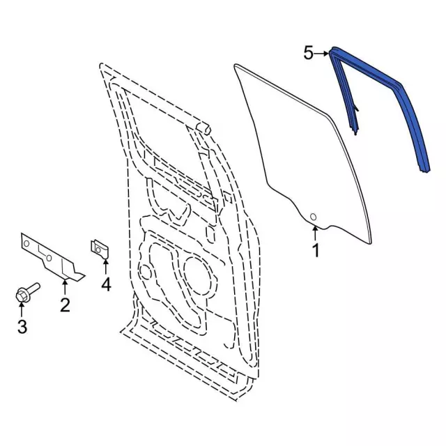 Window Channel - Ford (fl3z1825766b) - view 6