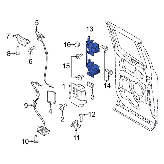 Door Hinge - Ford (fl3z1826800c) - view 5