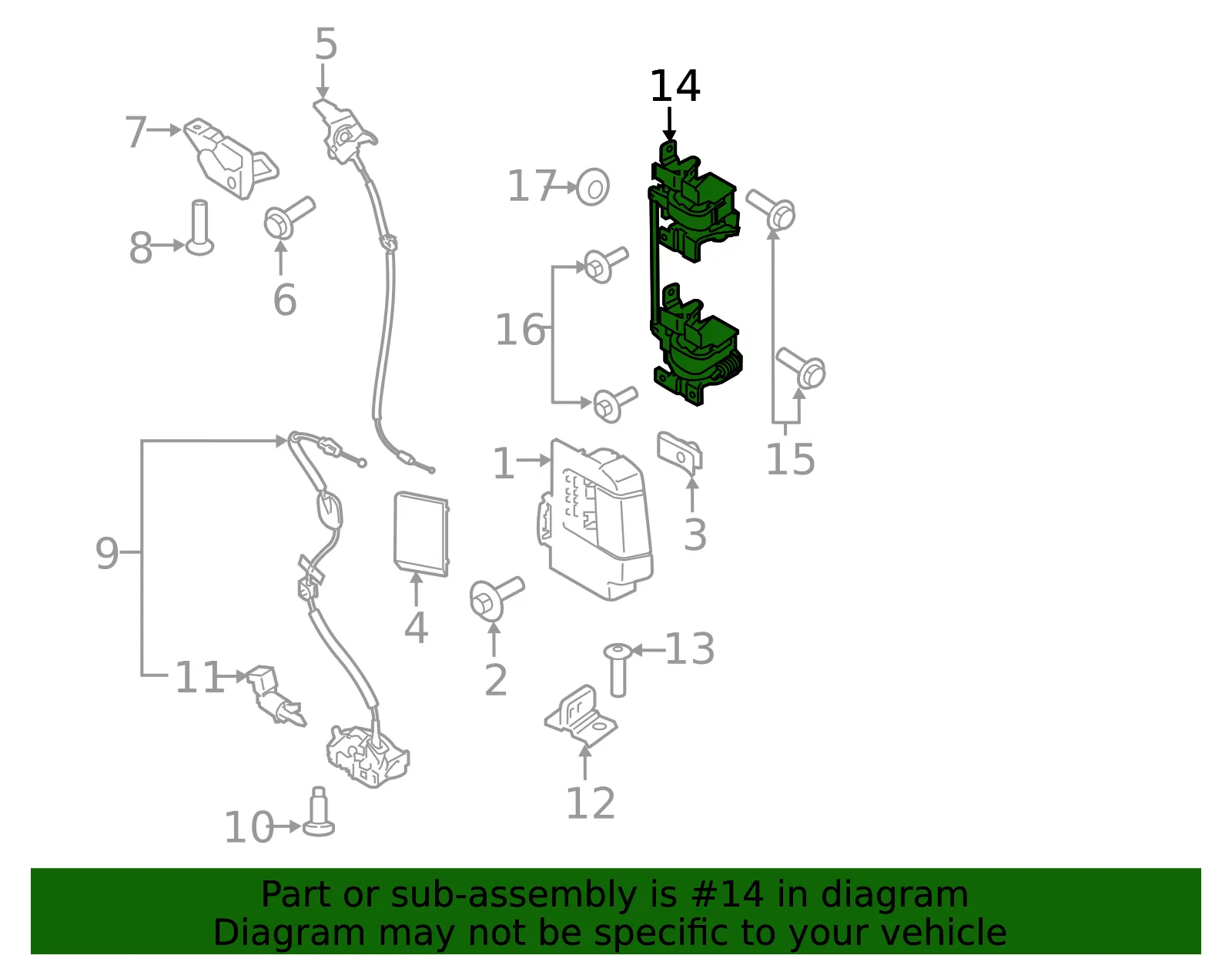 Door Hinge - Ford (fl3z1826801c) - view 12