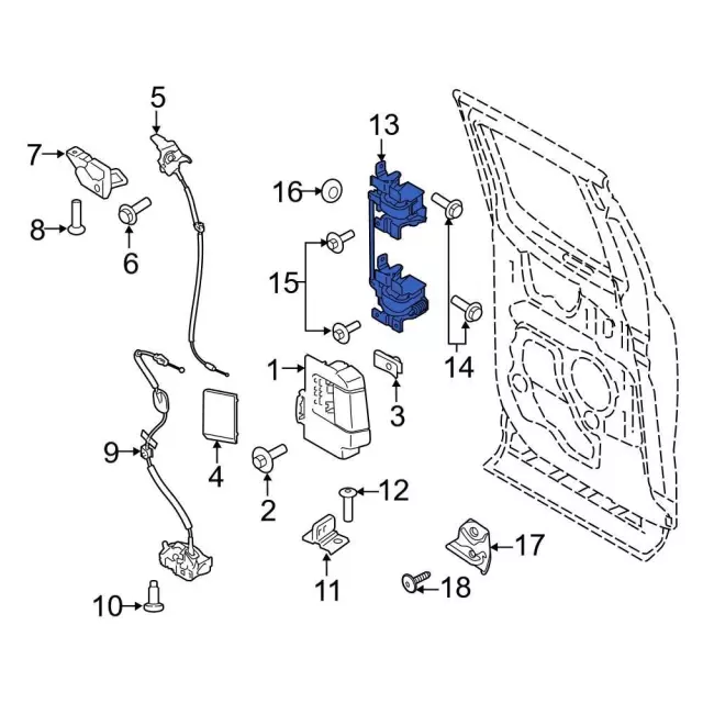 Door Hinge - Ford (fl3z1826801c) - view 18