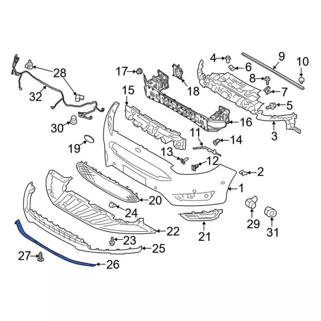 Valance Panel - Ford (fm5z17626aaptm) - view 5