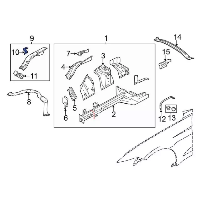 Fender Mtg Bkt - Ford (fr3z16094a) - view 5