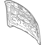 Hood Panel - Ford (fr3z16612e) - view 12