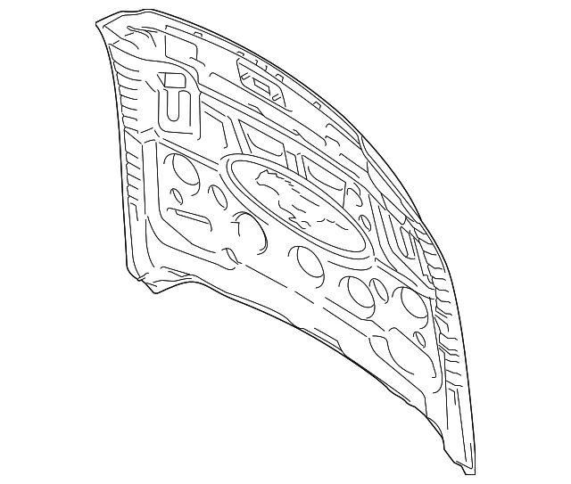 Hood Panel - Ford (fr3z16612e) - view 5