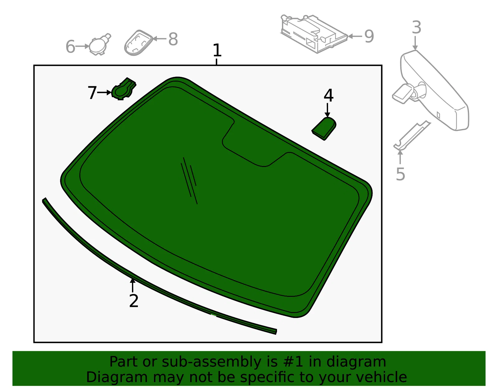 Windshield - Ford (fr3z6303100e) - view 5