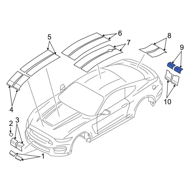 Bumper Decal - Ford (fr3z6320000aac) - view 8