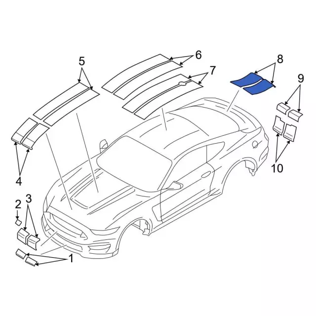 Deck Lid Decal - Ford (fr3z6320000ev) - view 6