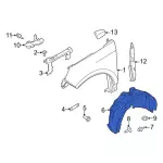 Fender Splash Shield - Ford (ft4z16102j) - view 11