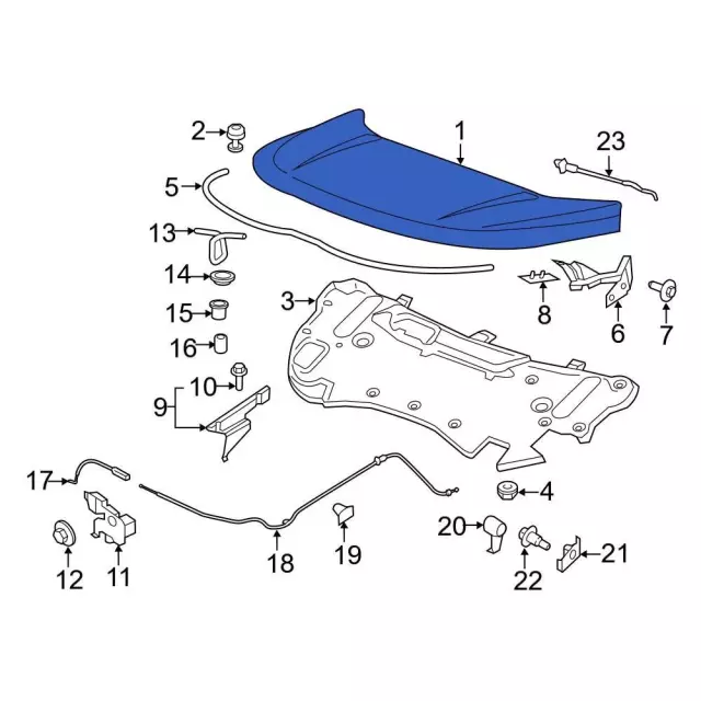 Hood Panel - Ford (ft4z16612a) - view 6