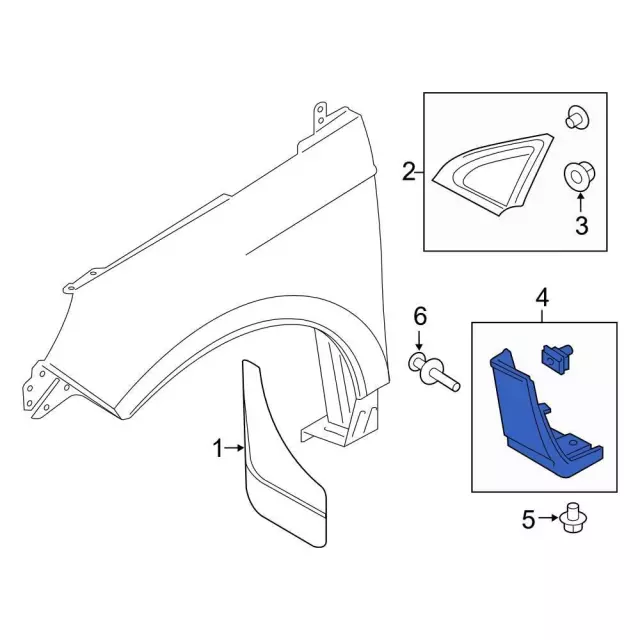 Fender Molding - Ford (ft4z17074bb) - view 4