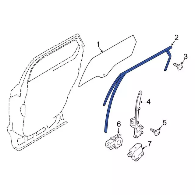 Window Channel - Ford (ft4z5821596d) - view 2