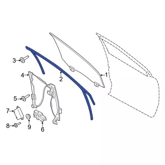 Window Channel - Ford (ft4z5821596d) - view 4