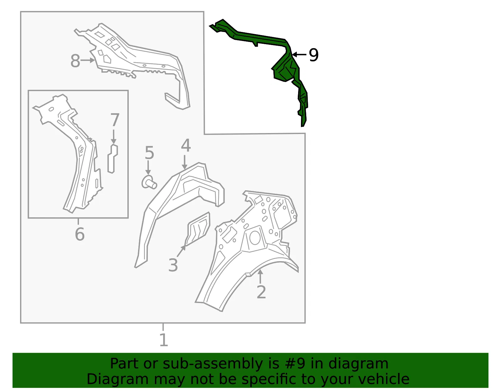 Quarter Panel Gutter - Ford (ft4z5845114a) - view 2
