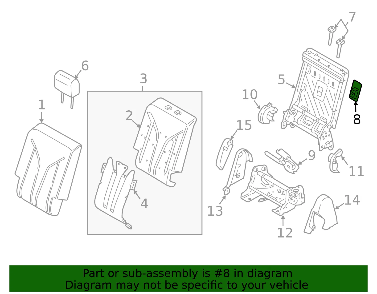 Bezel Latch - Ford (ft4z58624a08af) - view 3