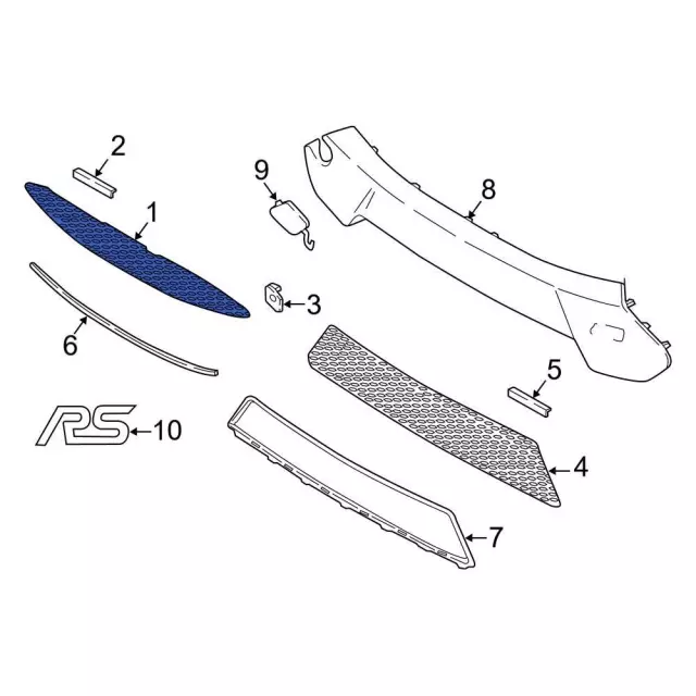 Upper Grille - Ford (g1ez8c299a) - view 8