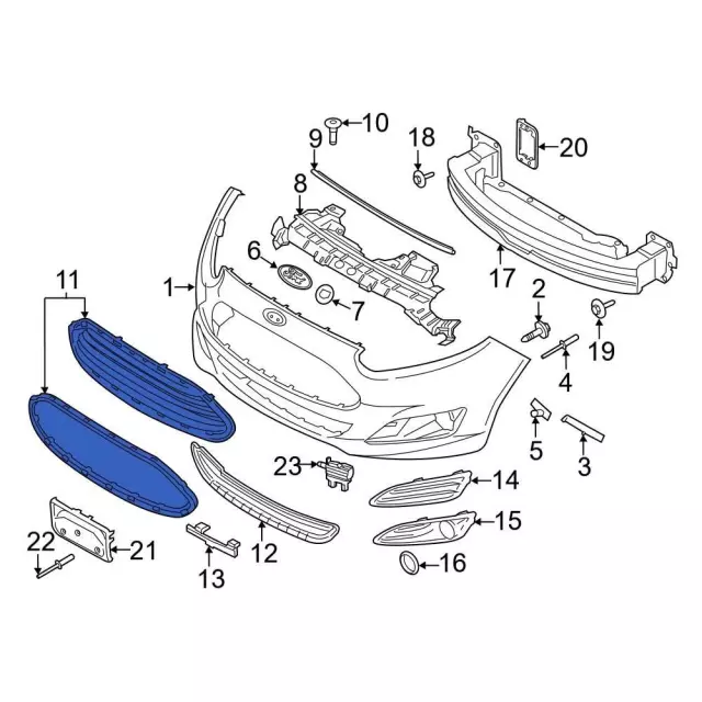 Upper Grille - Ford (g2bz17b968aa) - view 7