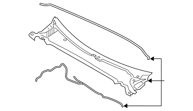 Grille Cowl Top - Ford (gd9z54018a16a)