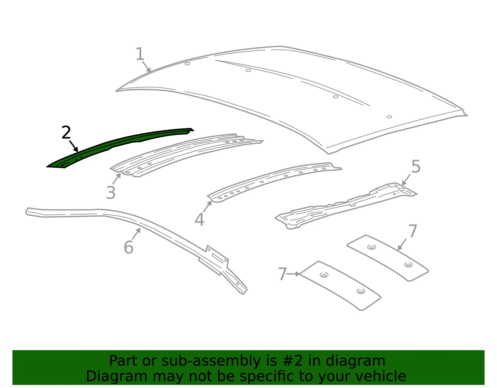 Windshield Header - Ford (gd9z5403408a) - view 3
