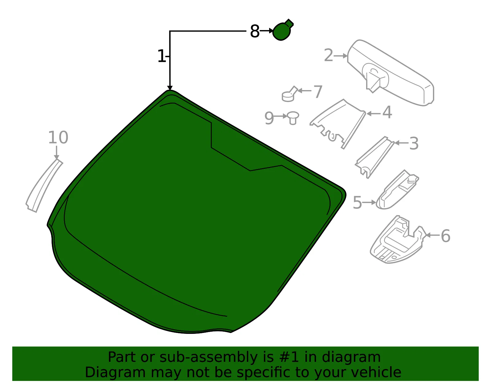 Windshield - Ford (gj5z7803100d) - view 4