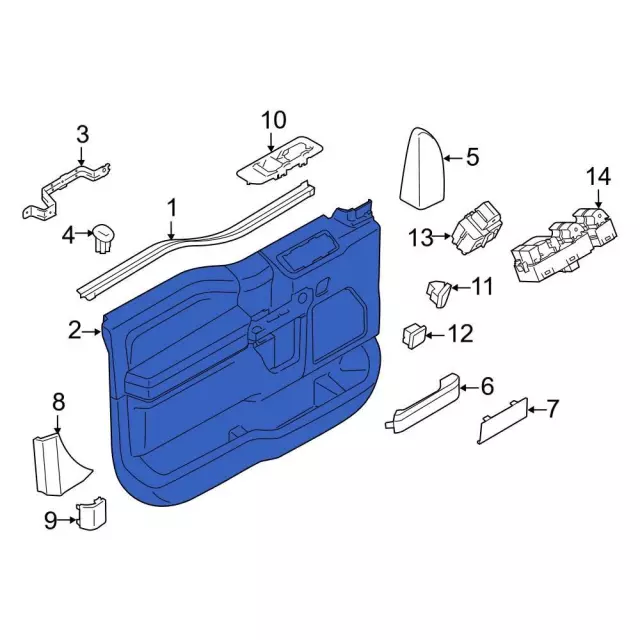 Door Interior Trim Panel - Ford (gl3z1627406bb) - view 8