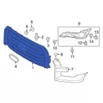 Grille - Ford (gl3z8200ca) - view 8