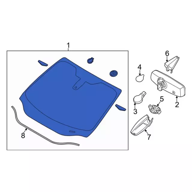 Windshield - Ford (gm5z5803100a) - view 2