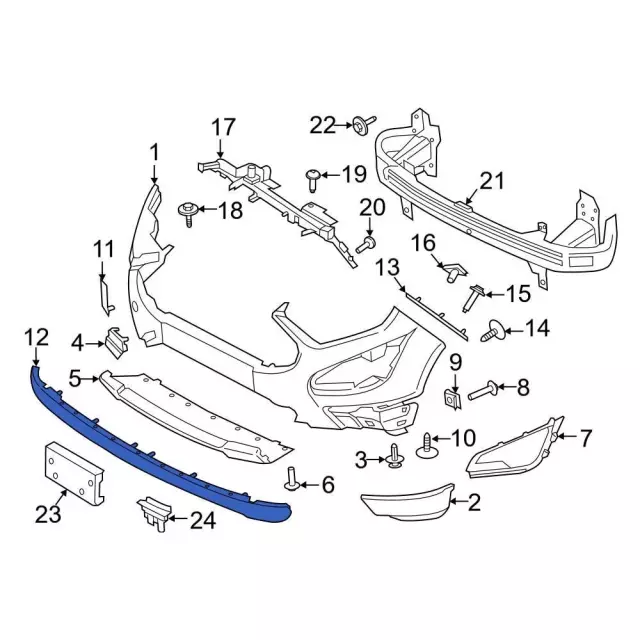Valance Panel - Ford (gn1z17626bd) - view 2