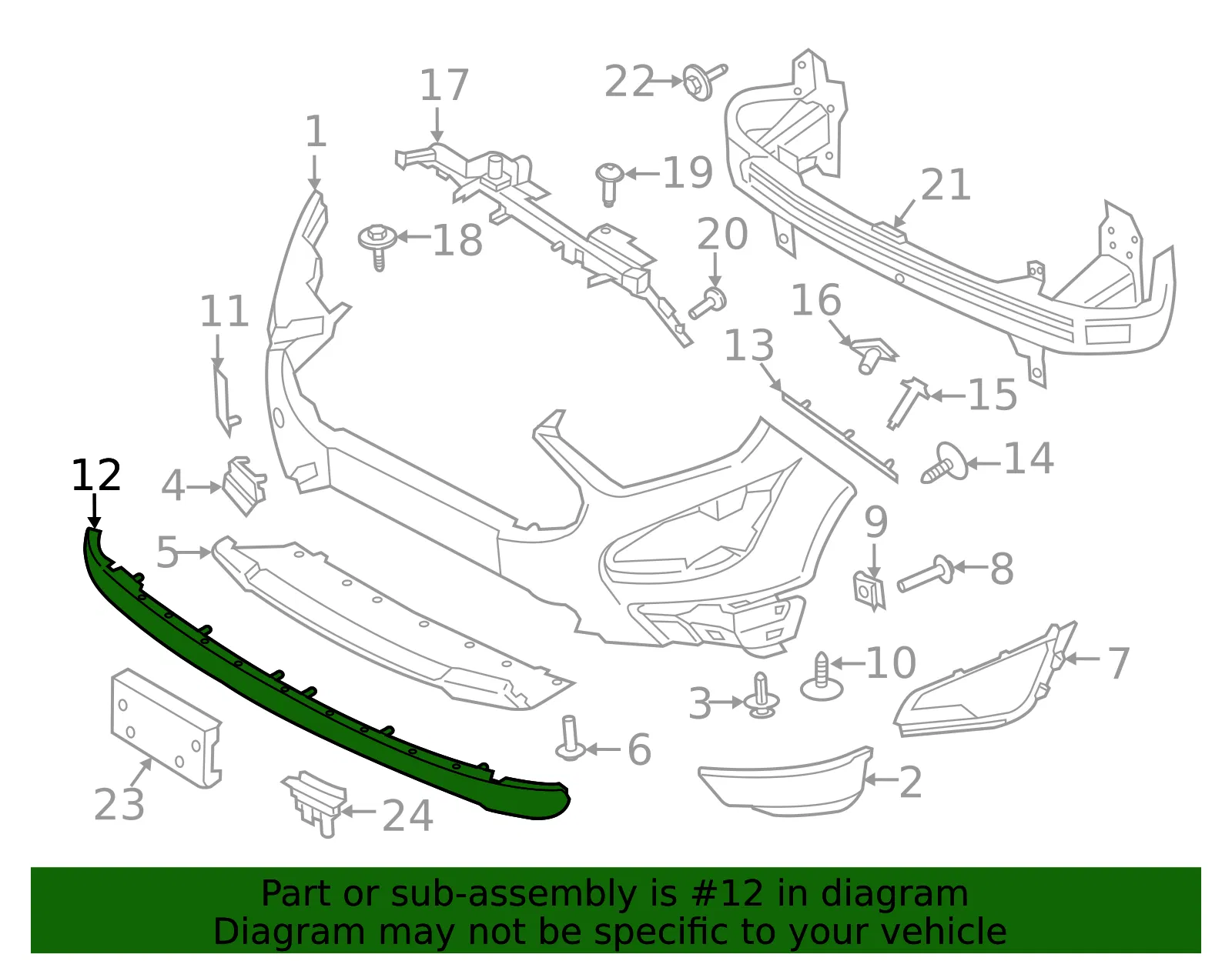 Valance Panel - Ford (gn1z17626bd) - view 7